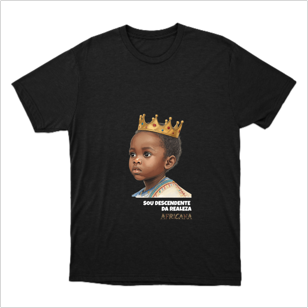 Camiseta infantil Realeza Africana