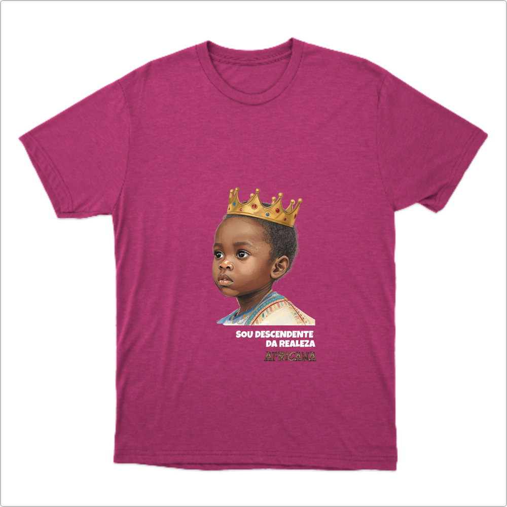 Camiseta infantil Realeza Africana