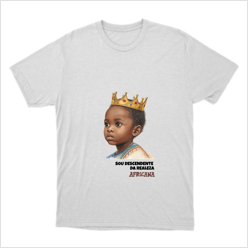Camiseta infantil Realeza Africana