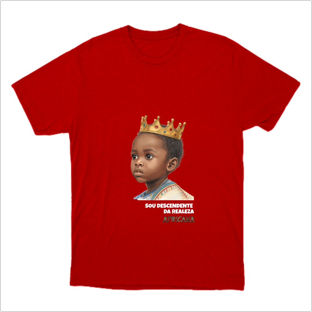 Camiseta infantil Realeza Africana